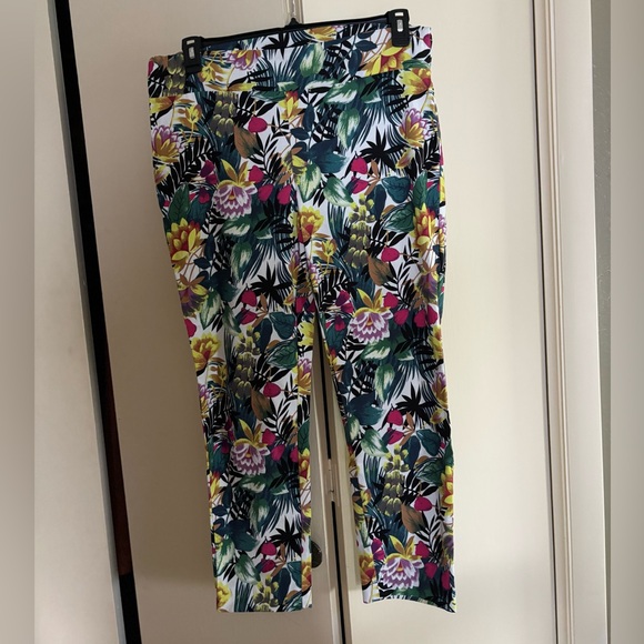 Meg & Margot Pants - Meg & Margot Tropical Floral Women's pants